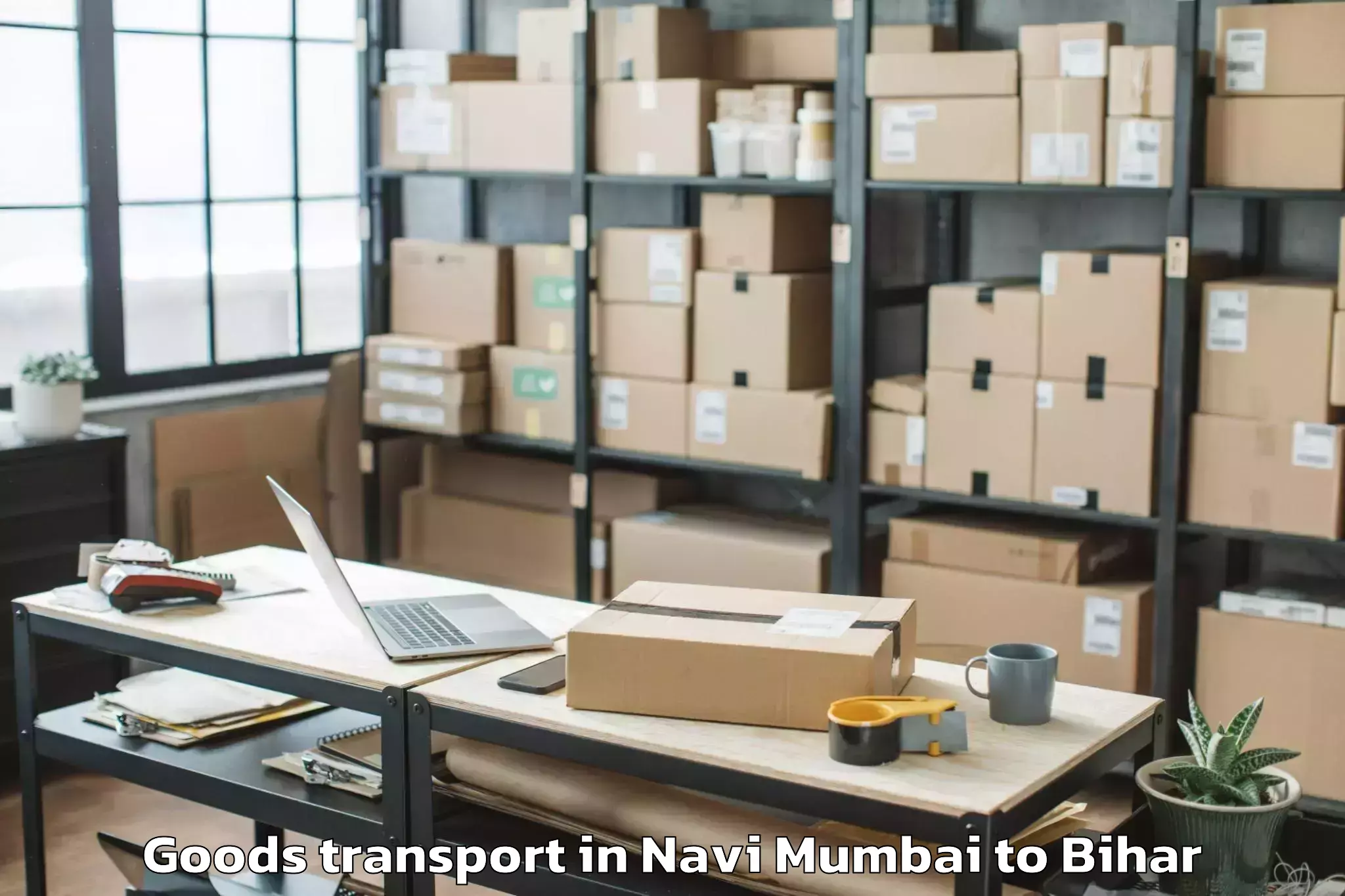 Hassle-Free Navi Mumbai to Bikramganj Goods Transport